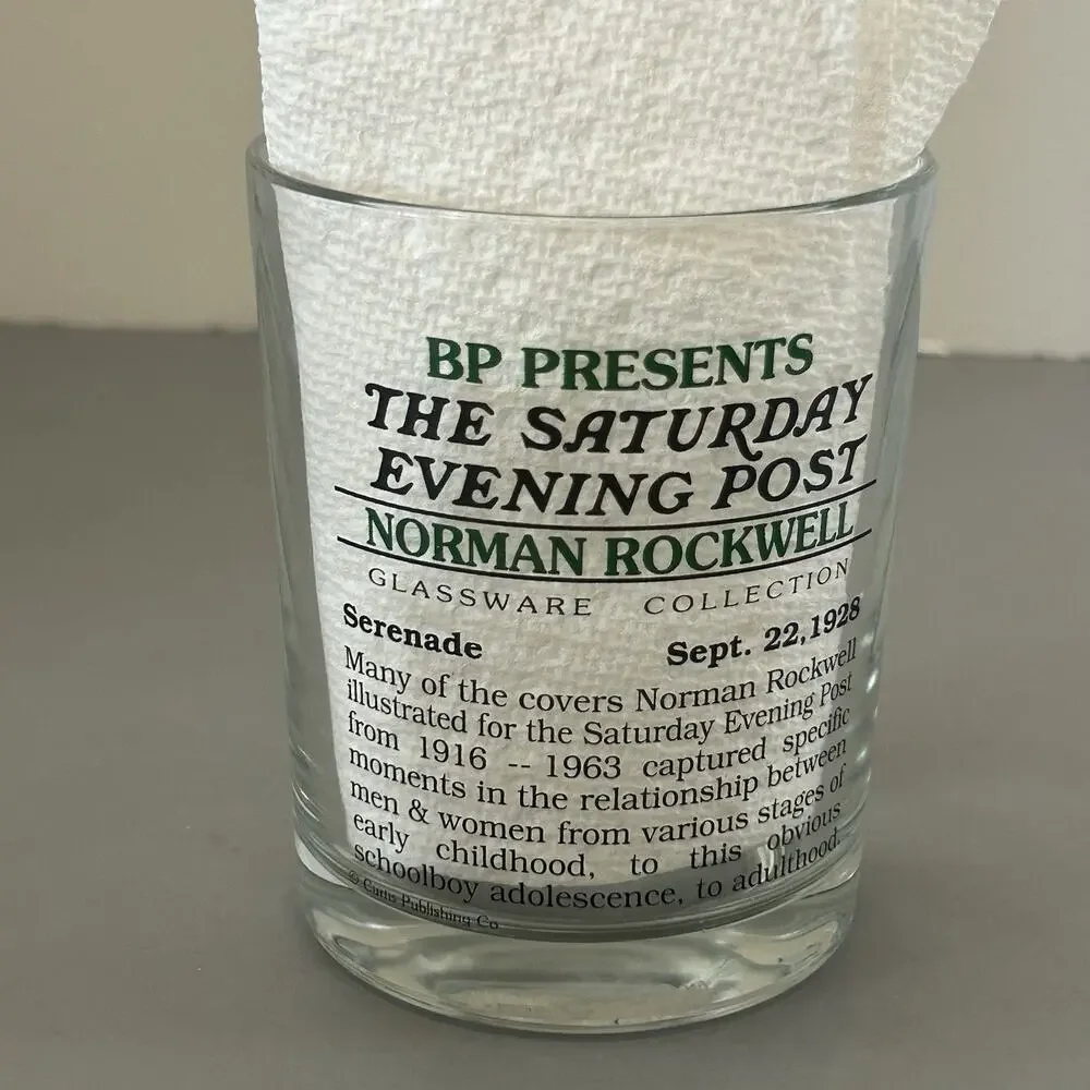 Tumblers Norman Rockwell The Saturday Evening Post Glassware Lot of 2 - #3